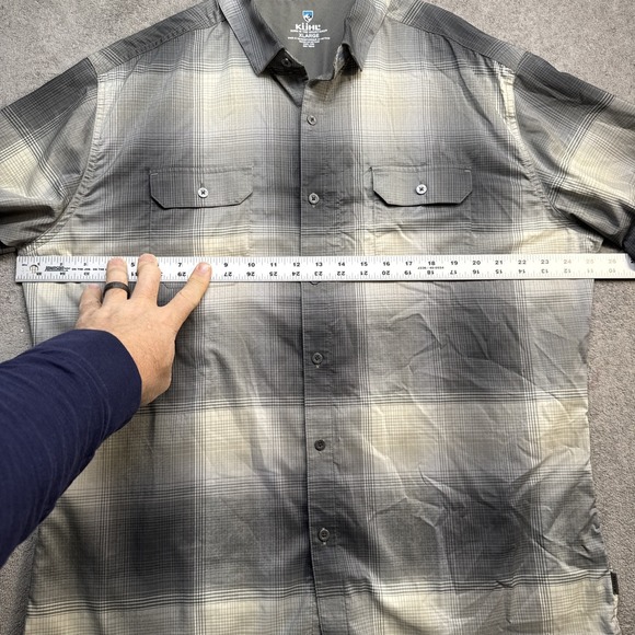 Kuhl Men's Plaid Button Down Shirt Short Sleeve Outdoor Hiking XL - Picture 5 of 9